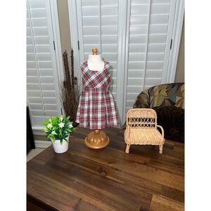 Pleasant Company American Girl Doll Molly Plaid School Jumper Dress  Vintage